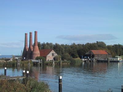 The Friesland docked beside the coke furnaces where the visit to the museum began.
