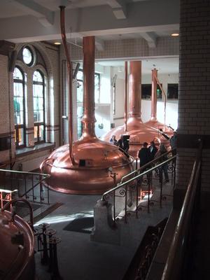 The original copper vats of the Heineken brewery still held the smell of hops. Recommend this tour.