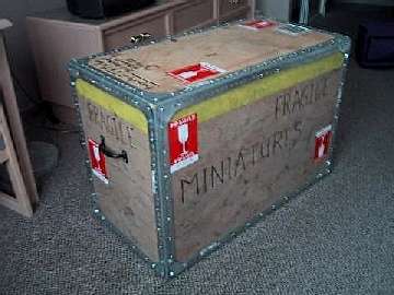 It may not look like much but this home-made crate protects one suitcase even in checked luggage.