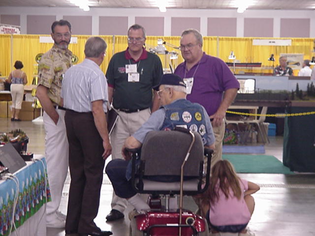 The NMRA judges huddle next to the VEC.