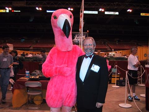 The 2002 NTS Mascot came by to invite us to Tracks in the Sand in Fort Lauderdale, FL.