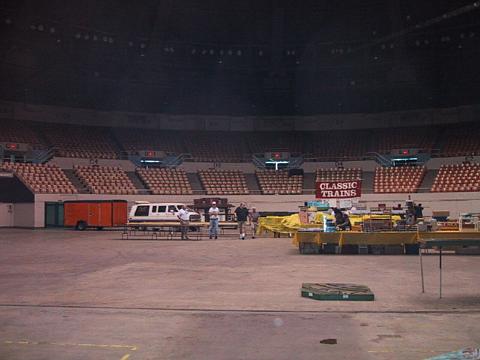 Scoping out the Nashville Coloseum.