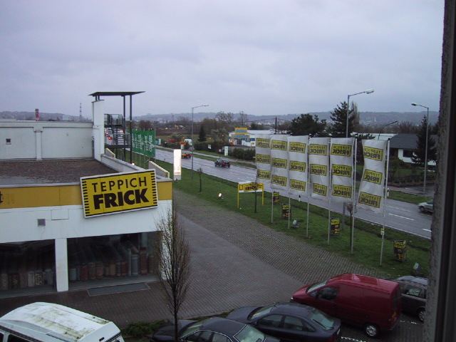 The view from our room at the Bruchsal Business Hotel.