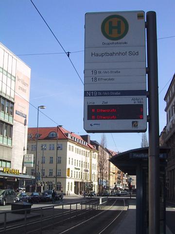 The tram on time.