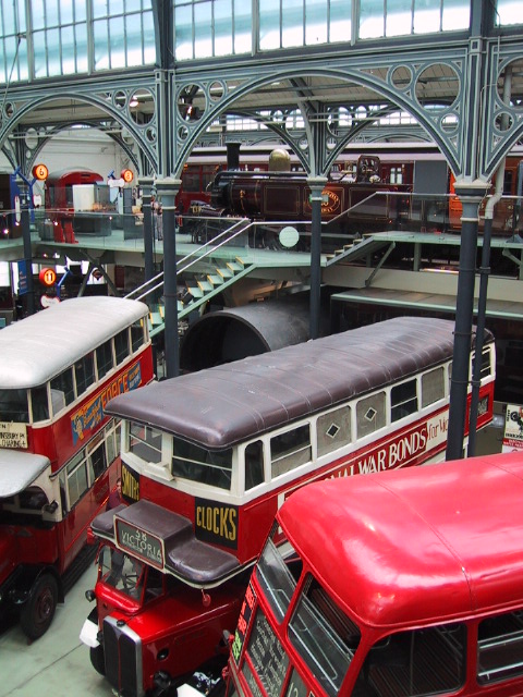 An impressive display of London Buses at the London Transportation Museum