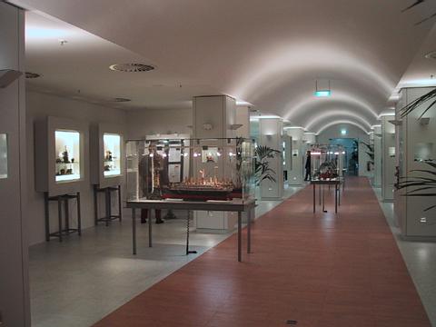 Looking down the length of the Museum gallery