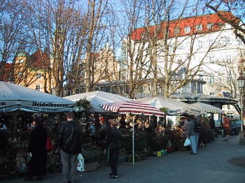 The market garden open for business.