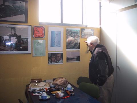 Terry checks out the office area