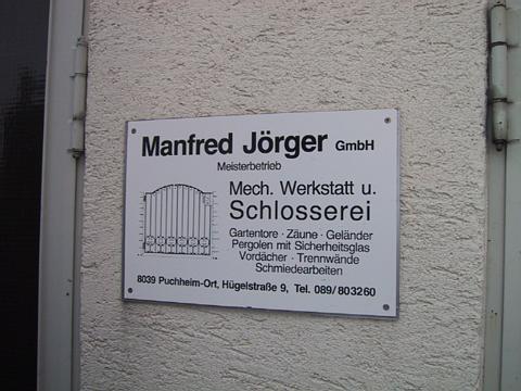 Manfred Jörger's business sign.