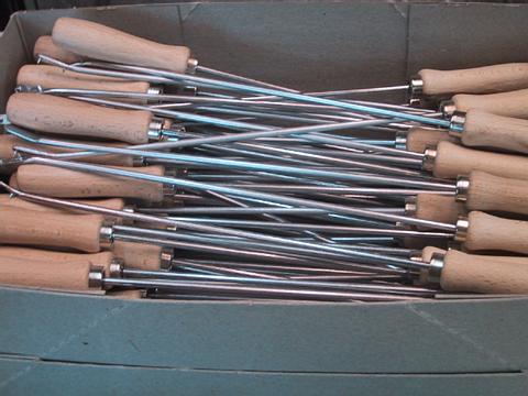 A box of cleaner wands ready to go.